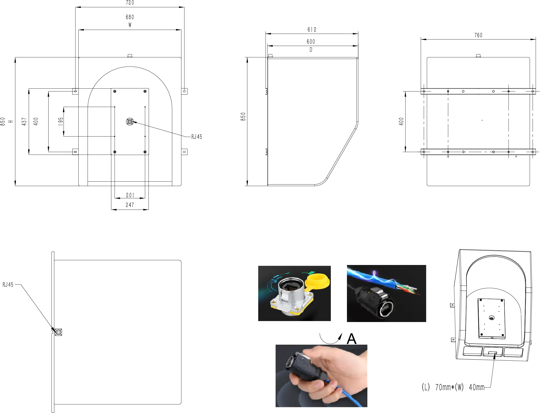 JR-TH-01-OC Dimensions