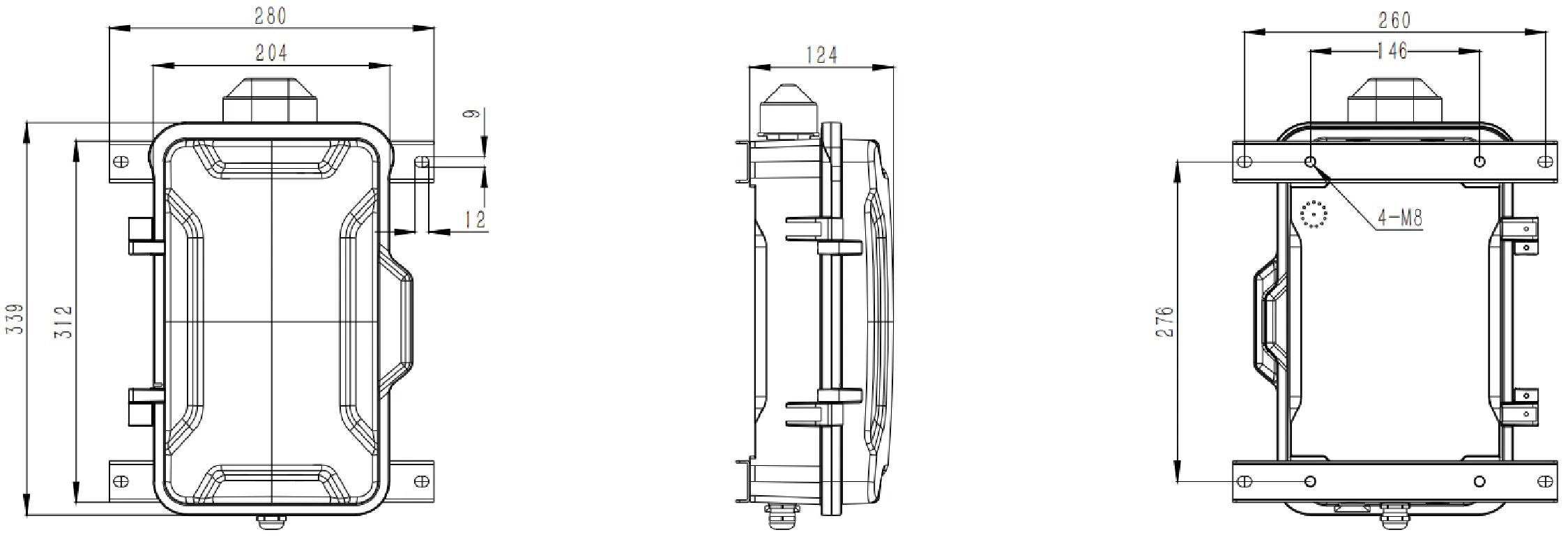 JR101-FK-L-SIP Dimensions