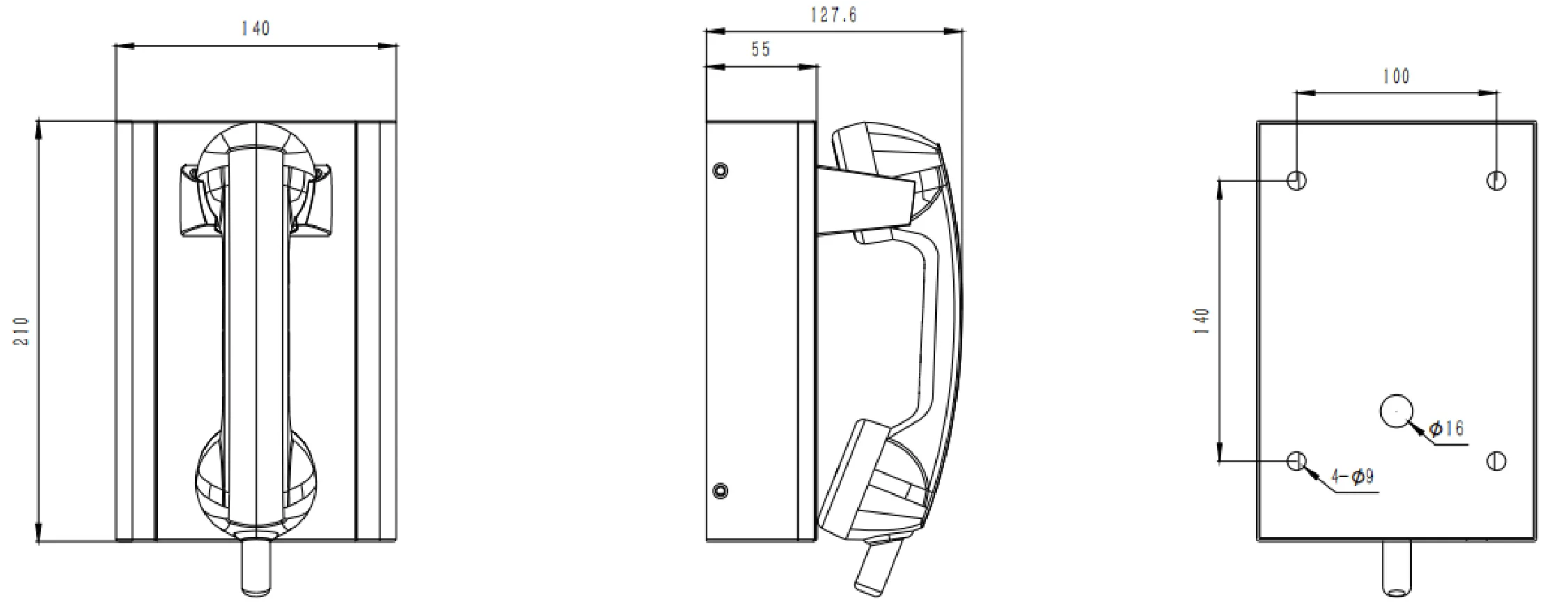 JR204-CB-SIP Dimensions