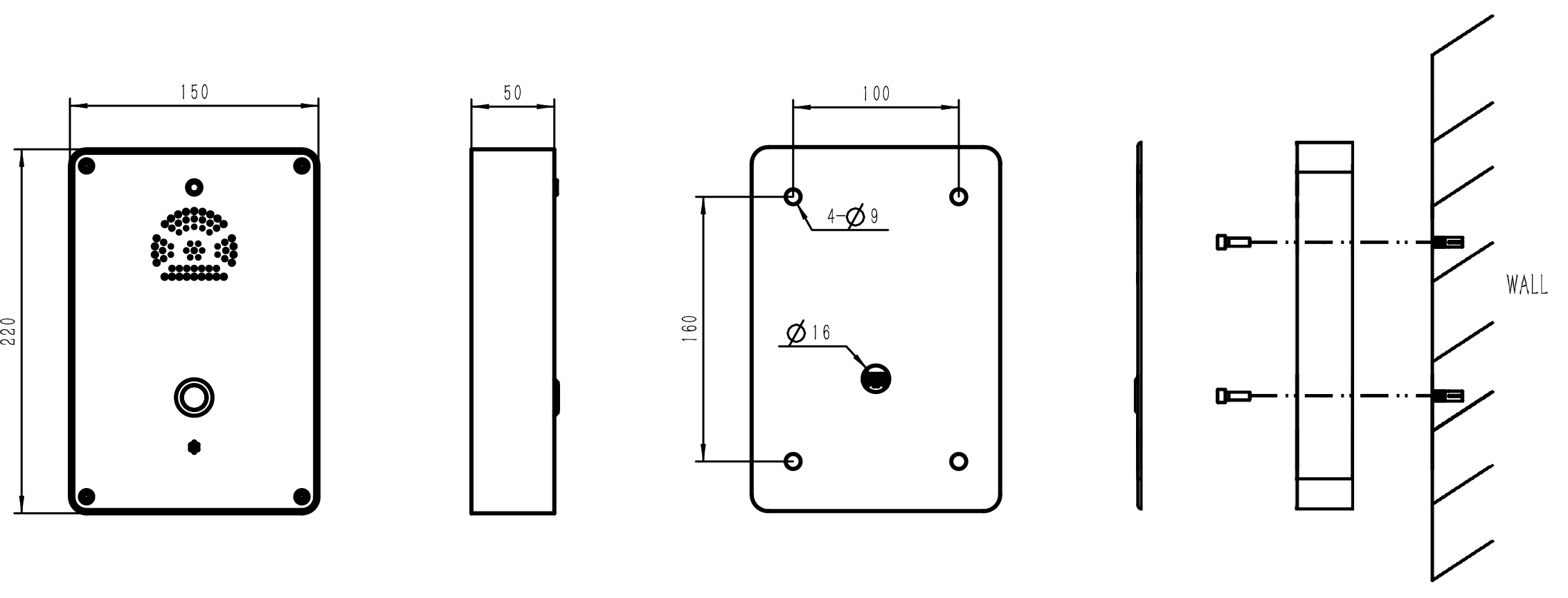 JR301-SC-OW-AL Dimensions