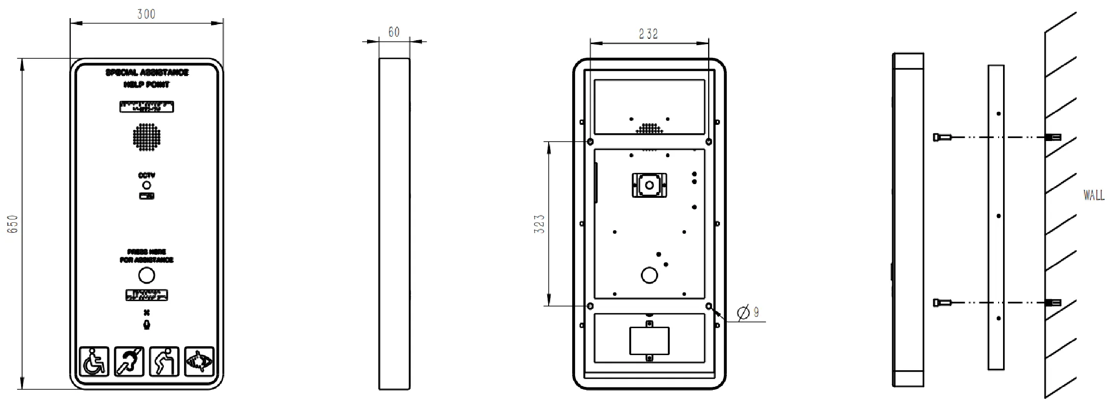 JR315-SC-SIP Dimensions