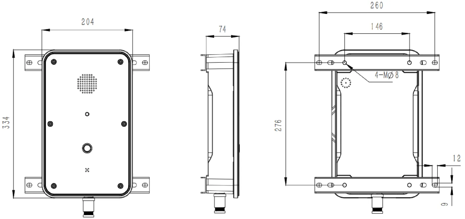 JREX106-A04-SIP Dimensions