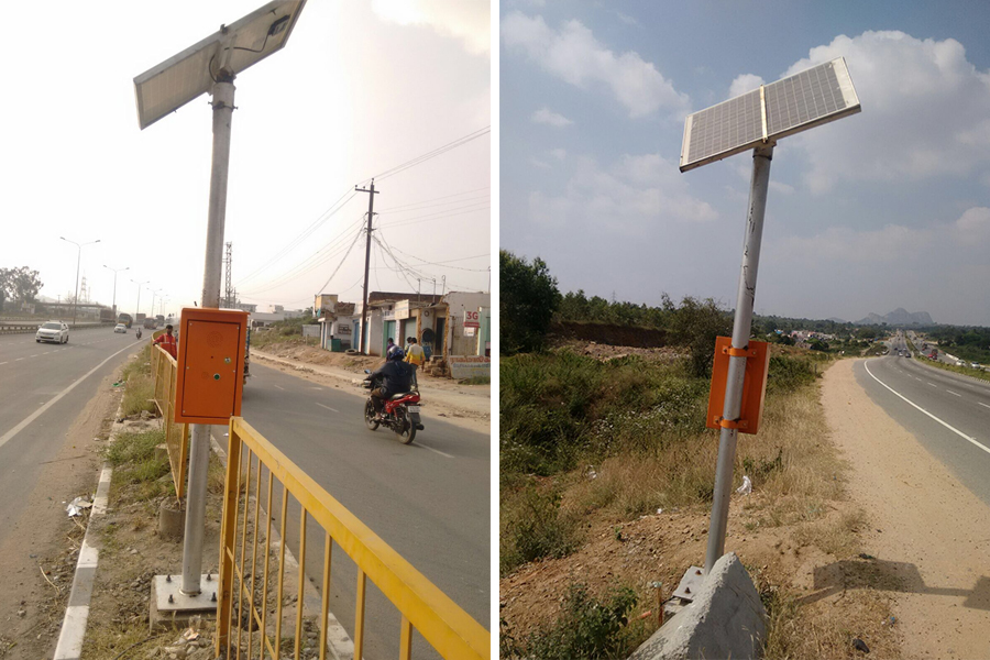 JR SOS Call boxs were installed on Indian roads.