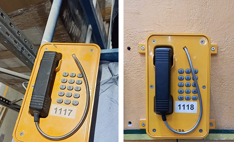 Weather fastness telephone installed in Russian coating factory
