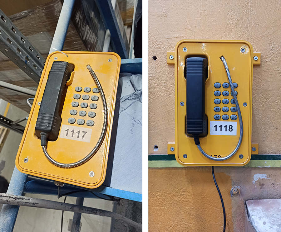 J&R Weather fastness telephone installed in Russian coating factory