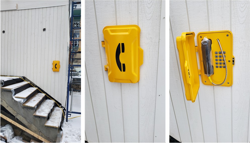 Waterproof Telephone JR101-FK-SIP Installed Outdoors in Canada